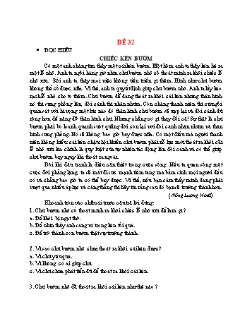 Đề ôn luyện Tiếng Việt Lớp 5 - Đề 32